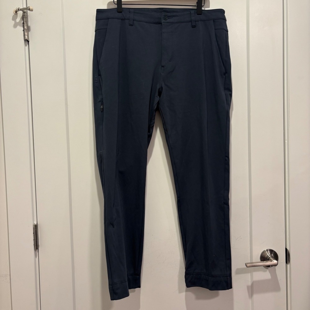 BYLT Premium Basics Everyday Pant Mens 38 Dark Navy Blue Performance Trousers